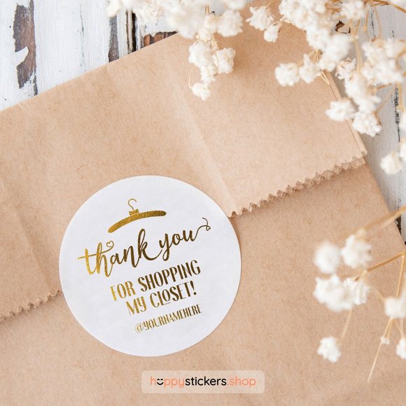 Thank You For Shopping My Closet! Stickers & Labels with your custom text - Picture 5 of 17